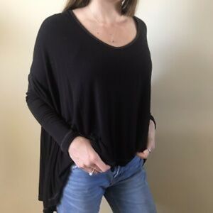 Free People Long Dolman Sleeve Black